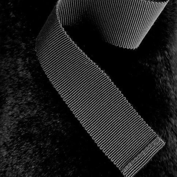 NWT BURBERRY RABBIT FUR COLLAR WITH RIBBON SCARF WRAP - Picture 2 of 9